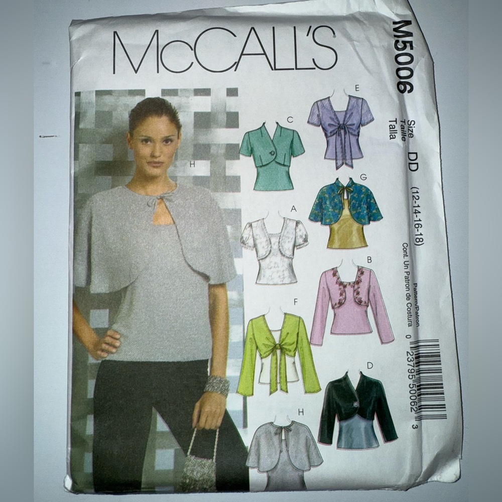 McCall's sewing pattern M5006 tops